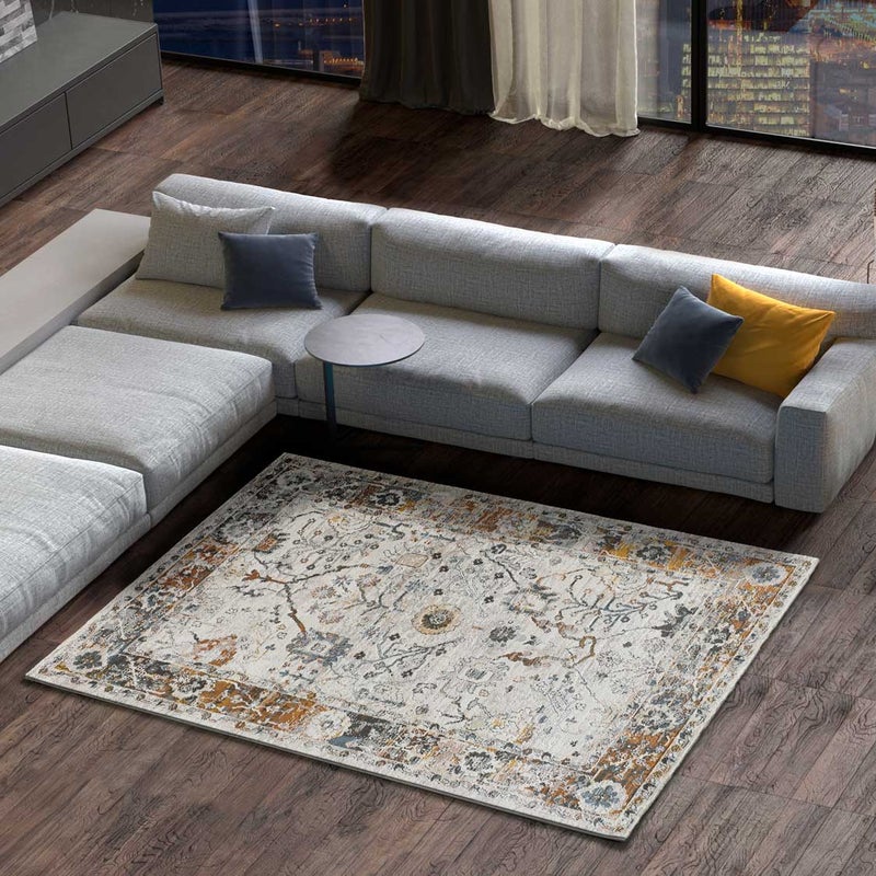 Prostokątny wielokolorowy dywan do wnętrz 115 x 170 cm SPRINGS vintage - ATTICGO