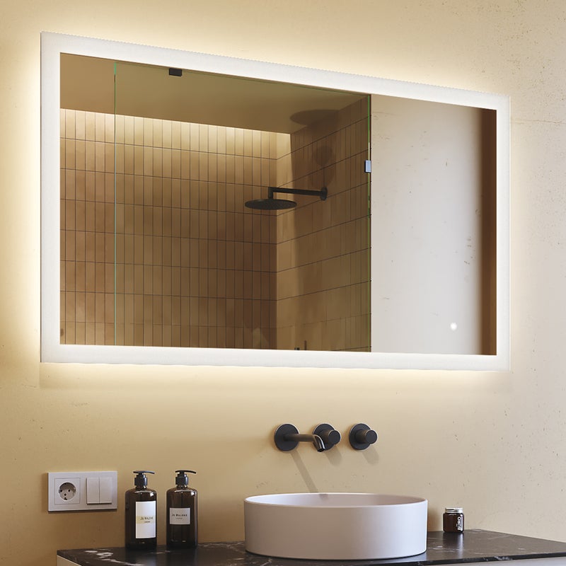 Artforma Lustro łazienkowe LED 120x70, dotykowe lustro LED, 3 temperatury barwowe (3000K-6500K)