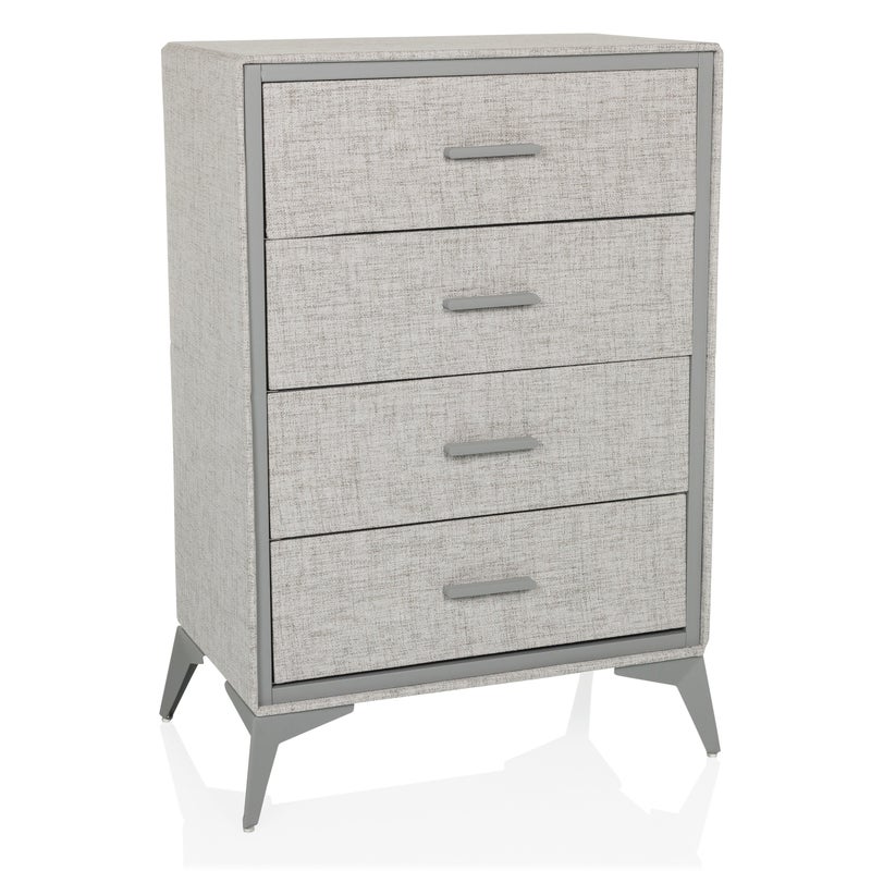Komoda SKUFFY 64x35x90cm 4 szuflady szara hjh LIVING