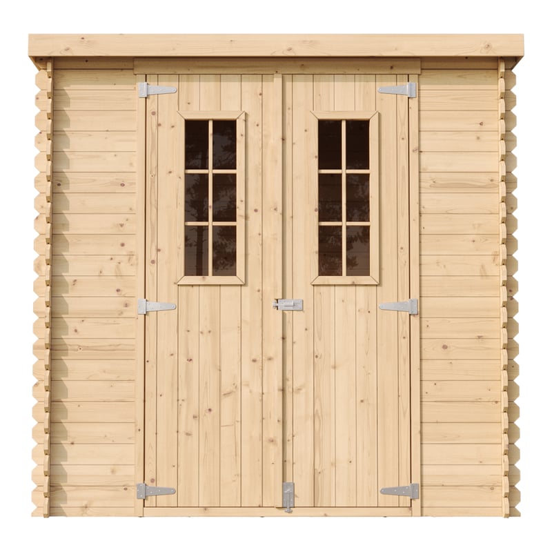 Drewniana szopa 2,22 m² - H200 x 204 x 142 cm - TIMBELA M311C+M311G