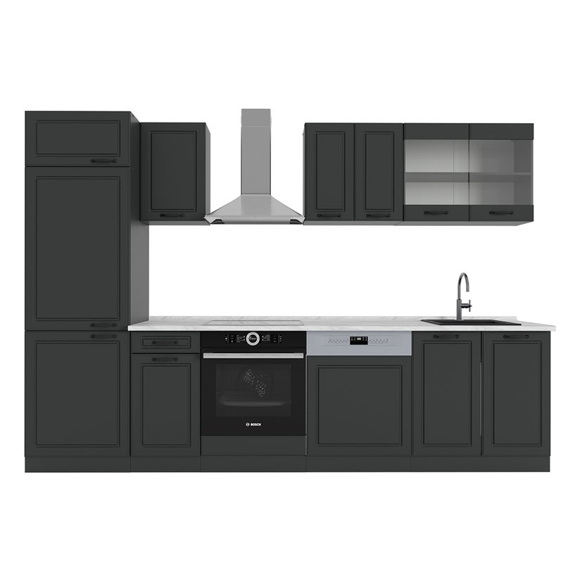 Vicco Aneks kuchenny R-Line, Antracytowy dom wiejski/antracyt, 300 cm , BP Marmur