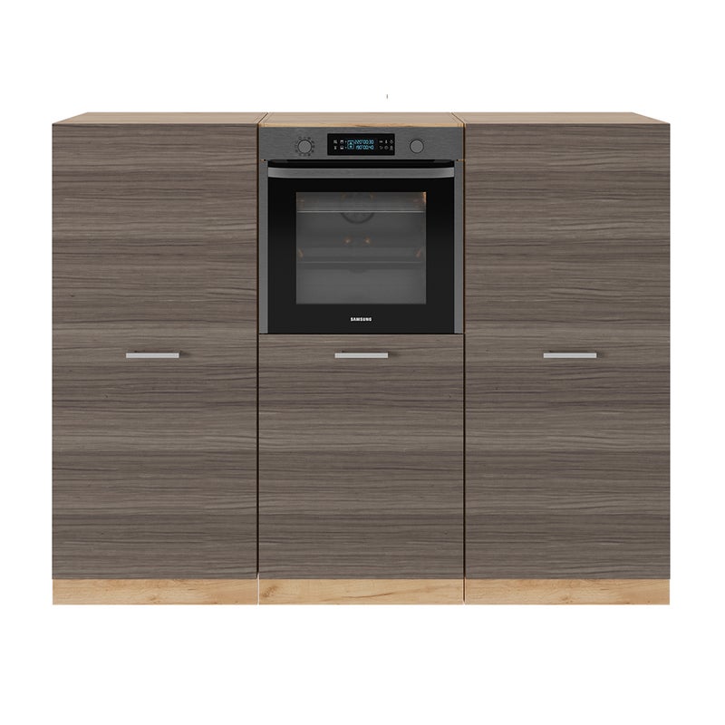 Vicco Blok kuchenny R-Line, Szlachetny szary/złoty dąb, 180 cm bez blatu roboczego