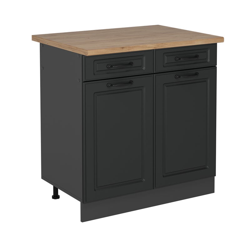 Vicco Szafka dolna do kuchni R-Line, Antracytowy domek wiejski, 80 cm , BP Dąb