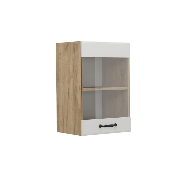 Vicco Szklana szafka kuchenna R-Line, Biały domek wiejski, 40 cm