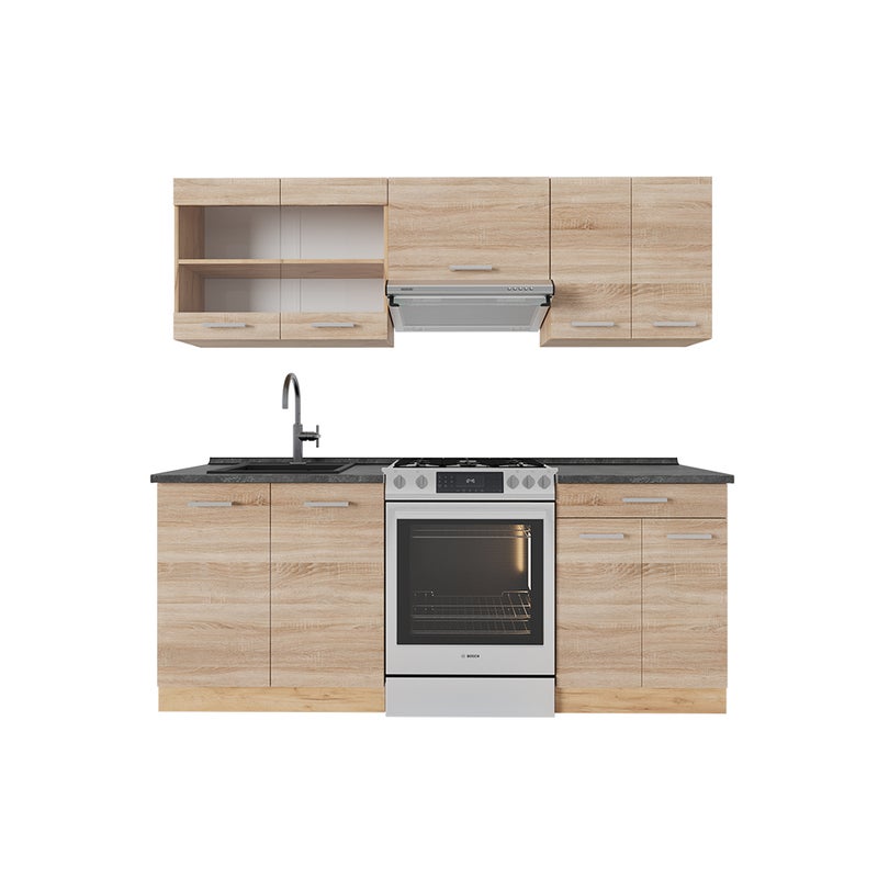 Vicco Aneks kuchenny R-Line, Dąb Sonoma/Goldkraft, 200 cm , BP Antracyt
