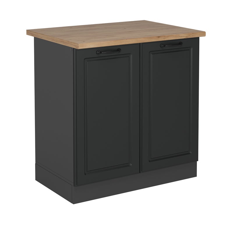 Vicco Szafka pod zlew R-Line, Antracytowy domek wiejski, 80 cm , BP Dąb