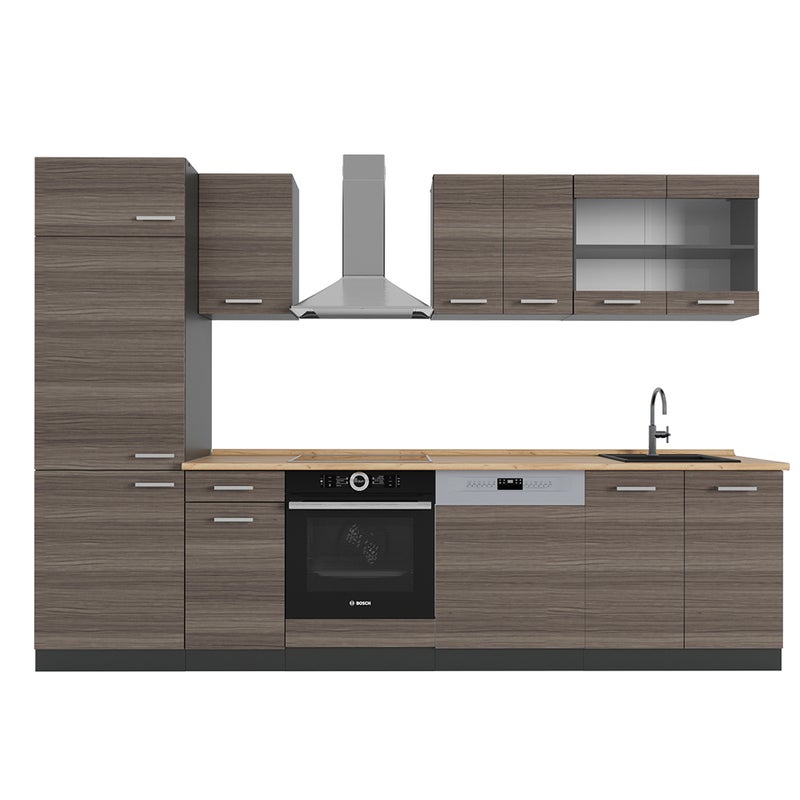 Vicco Aneks kuchenny R-Line, Szlachetny szary/antracyt, 300 cm , BP Dąb