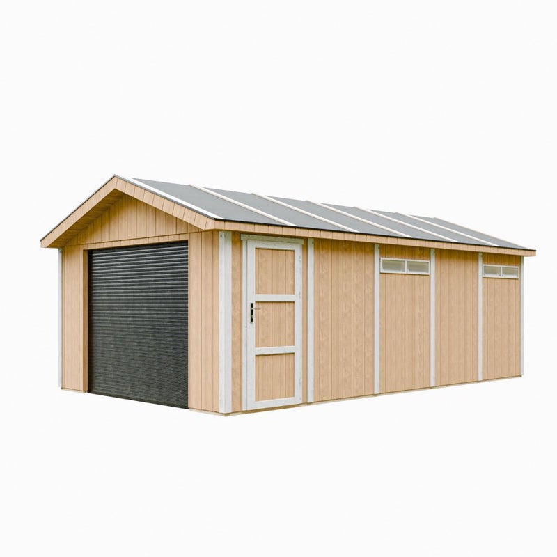 Premium Quality Garage 21 m² - Dł. 378 x szer. 648 cm - Timbela M992B-HARVEST HONEY