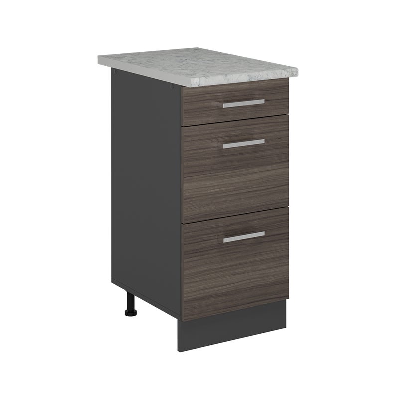 Vicco Szafka dolna do kuchni R-Line, Szlachetna szarość, 40 cm z szufladami, marmur AP