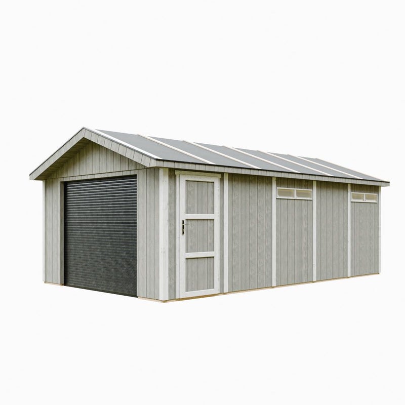 Premium Quality Garage 21 m² - Dł. 378 x szer. 648 cm - Timbela M992B-TUNDRA GREY