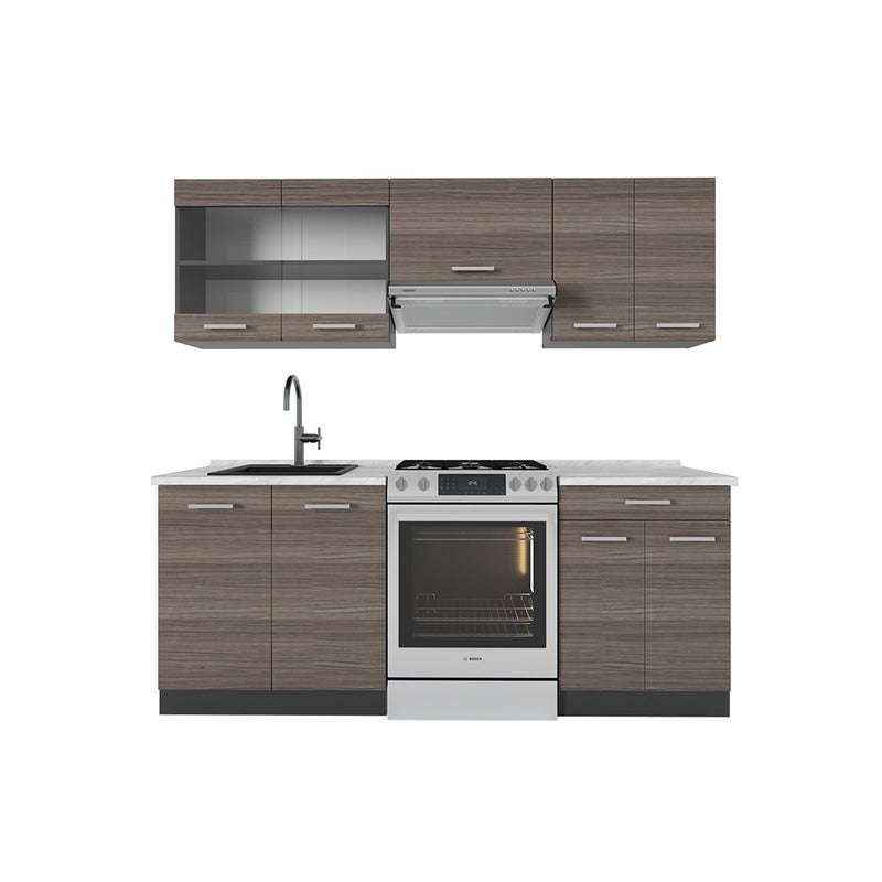 Vicco Aneks kuchenny R-Line, Szlachetny szary/antracyt, 200 cm , BP Marmur