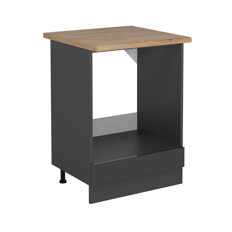 Vicco Szafka kuchenna R-Line, Antracyt wysoki połysk, 60 cm , BP Dąb