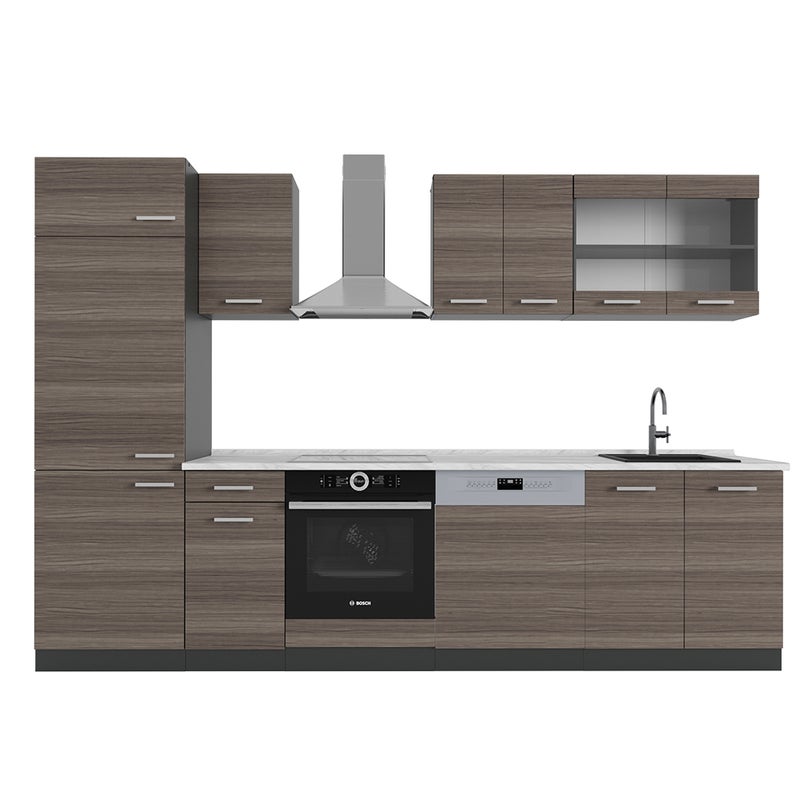 Vicco Aneks kuchenny R-Line, Szlachetny szary/antracyt, 300 cm , BP Marmur