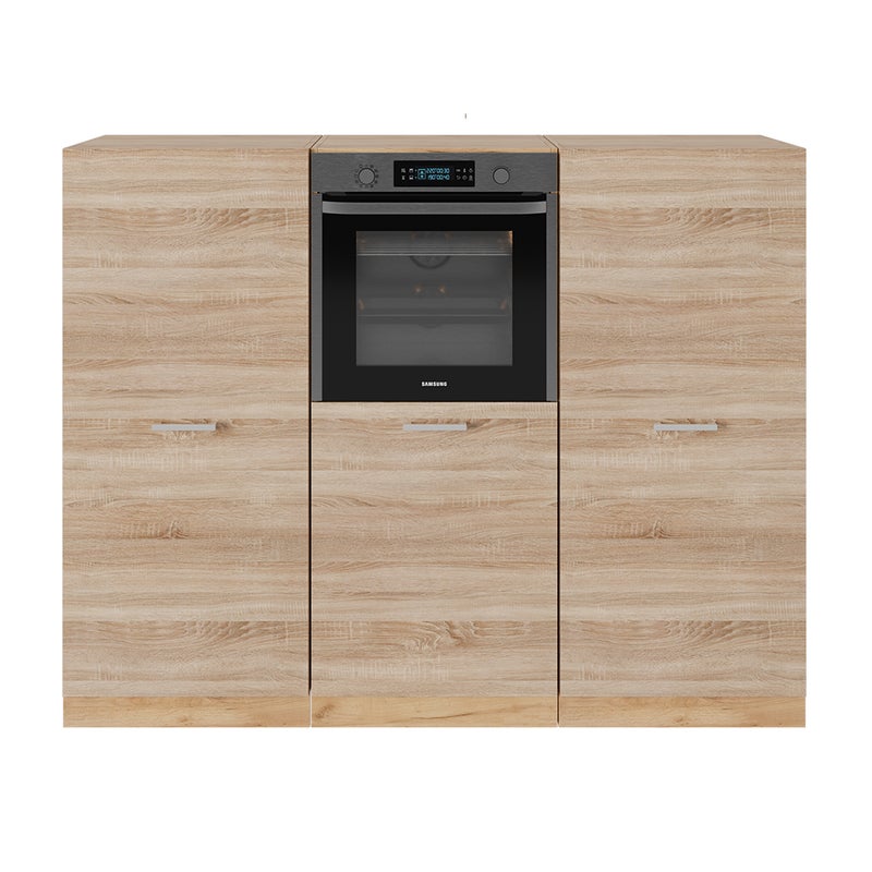 Vicco Blok kuchenny R-Line, Dąb Sonoma/Goldkraft, 180 cm bez blatu roboczego