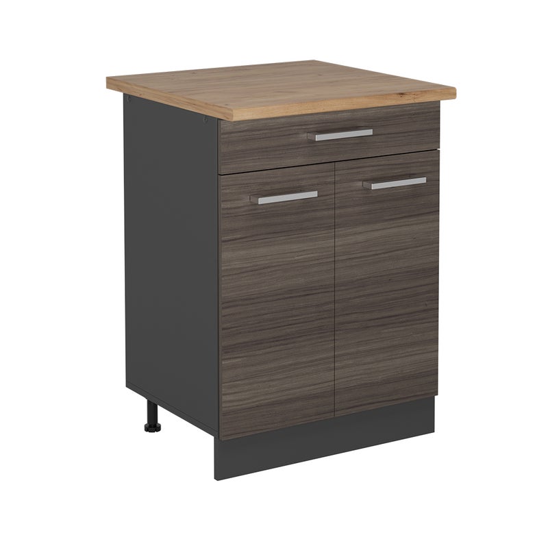 Vicco Szafka dolna do kuchni R-Line, Szlachetna szarość, 60 cm , BP Dąb