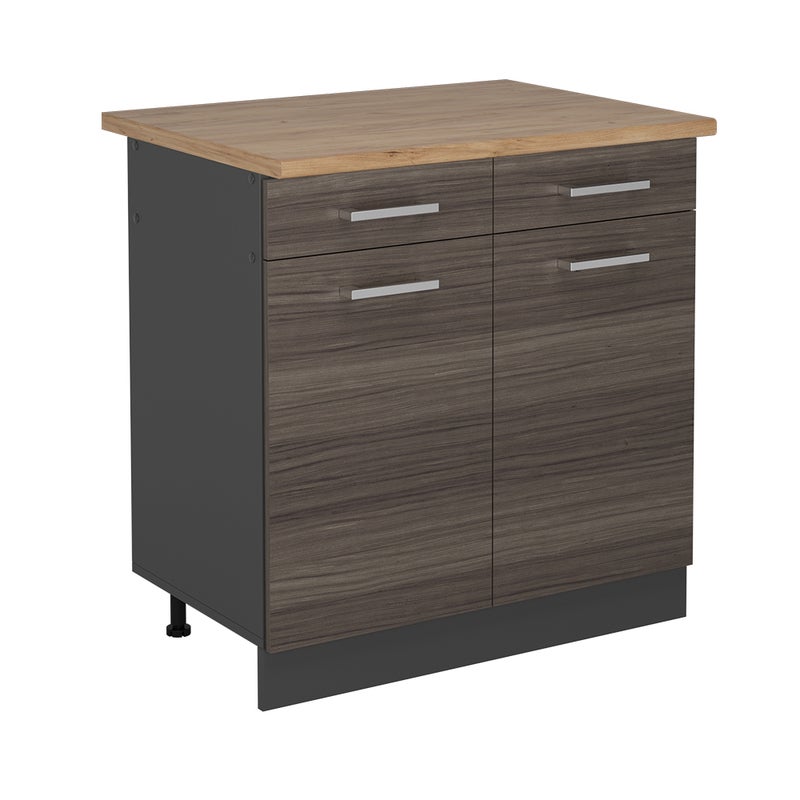 Vicco Szafka dolna do kuchni R-Line, Szlachetna szarość, 80 cm , BP Dąb