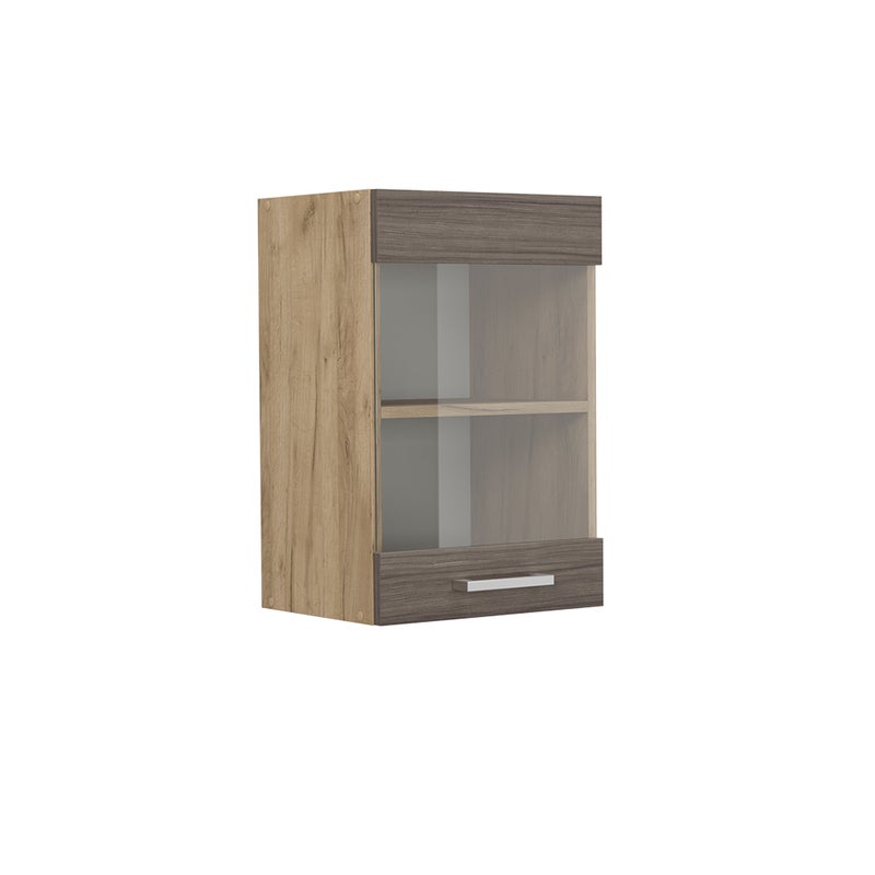 Vicco Szklana szafka kuchenna R-Line, Szlachetna szarość, 40 cm