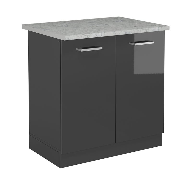 Vicco Szafka pod zlew R-Line, Antracyt wysoki połysk, 80 cm BR Marmur