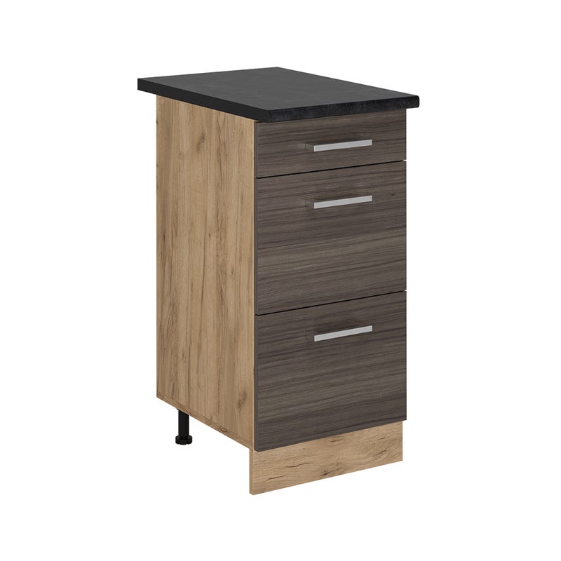 Vicco Szafka dolna do kuchni R-Line, Szlachetna szarość, 40 cm z szufladami, BP Antracyt