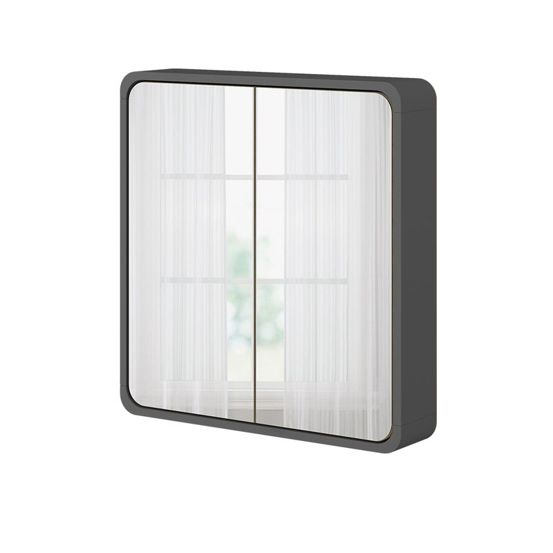 Vicco Szafka z lustrem łazienkowym Arla, Antracyt/dąb, 60 x 60 cm