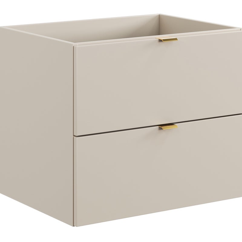 Kaszmirowa szafka pod umywalkę Dalia Cashmere 60 cm wisząca 2 szuflady MDF Glamour