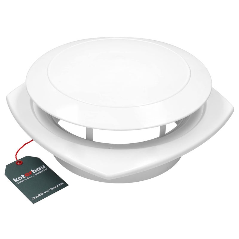 Anemostat wentylacyjny wywiewny biały 200 plastik - KOTARBAU