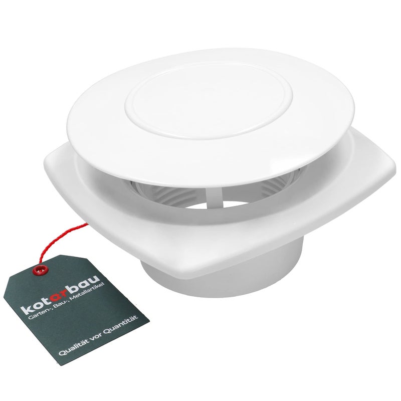 Anemostat wentylacyjny wywiewny biały 100 plastik - KOTARBAU