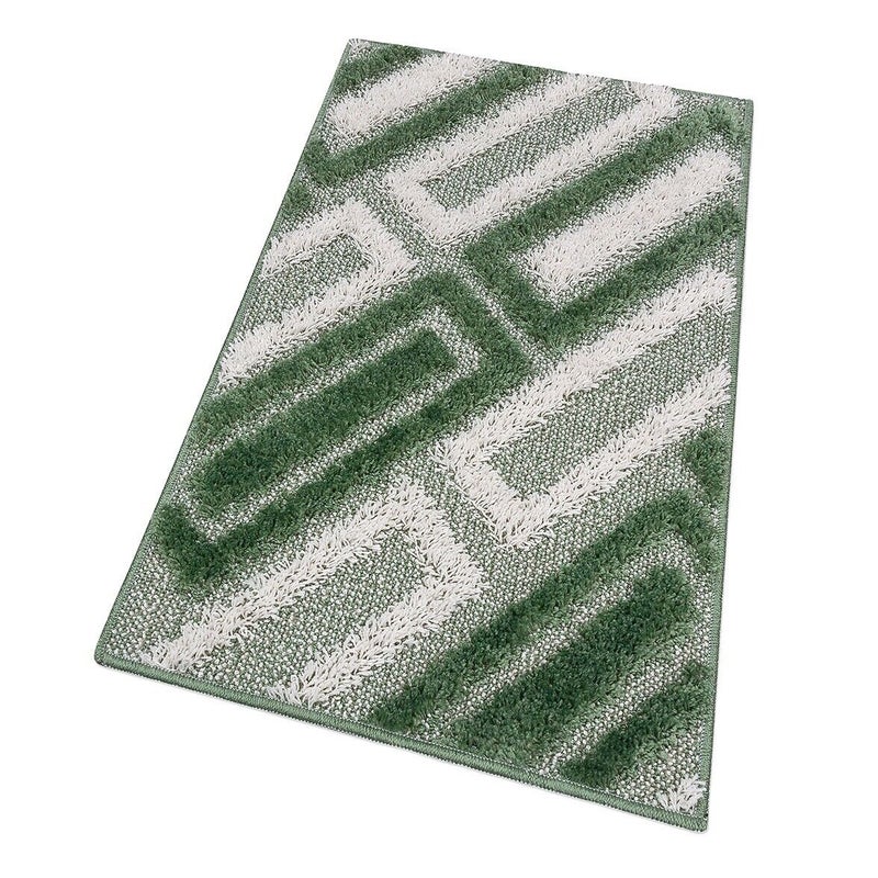 Mata łazienkowa 50x80 Cm Nowoczesny Miękki Absorbent Antypoślizgowy Zmywalny Zielony