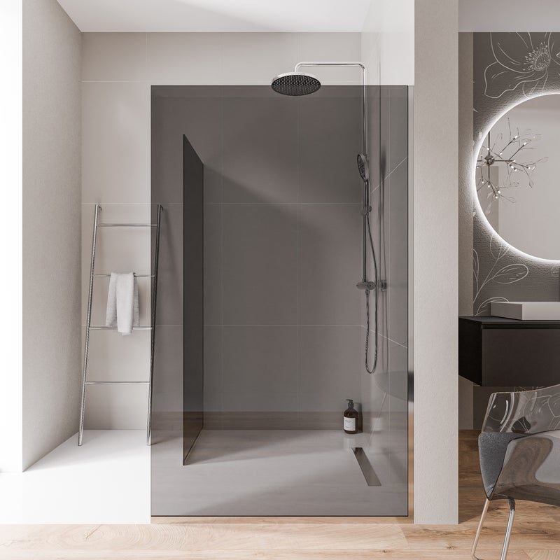 Bernstein Kabina Walk-In EX102 - 2 ścianki i profil podłogowy chrom - 70x80 cm