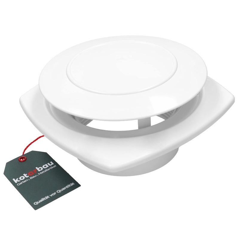 Anemostat wentylacyjny wywiewny biały 125 plastik - KOTARBAU