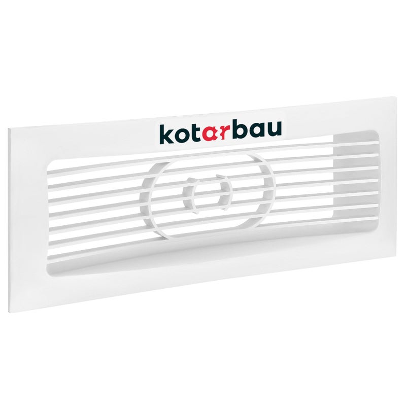 Kratka wentylacyjna plastikowa biała zakończenie kanału płaskiego 204x60 mm - KOTARBAU