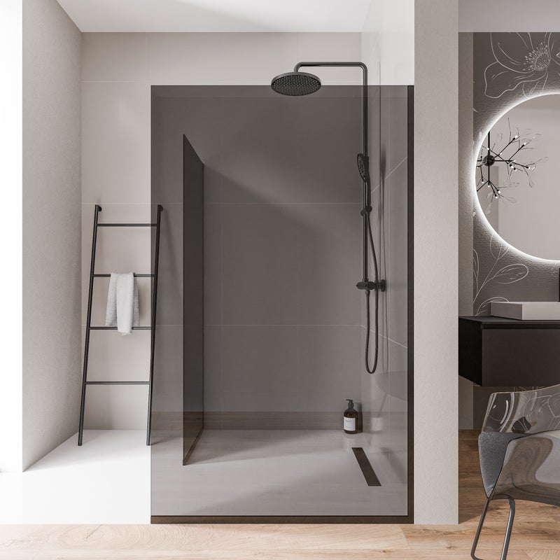 Bernstein Kabina prysznicowa Walk-In EX102 - 2 ścianki i profil podłogowy - 80x70cm