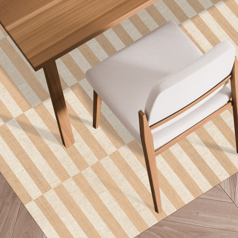 Winylowa mata podłogowa Dynamic Beige 200x300 cm -PVC antypoślizgowy, winylowy dywanik do kuchni lub salonu, zmywalny, abstrakcyjny styl