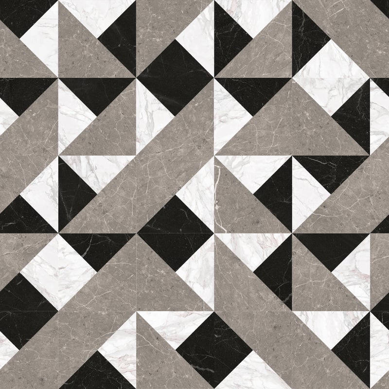 Dywan winylowy Imperium 200x300 cm - antypoślizgowy dywan z PVC do kuchni lub salonu, zmywalny, w geometrycznym stylu