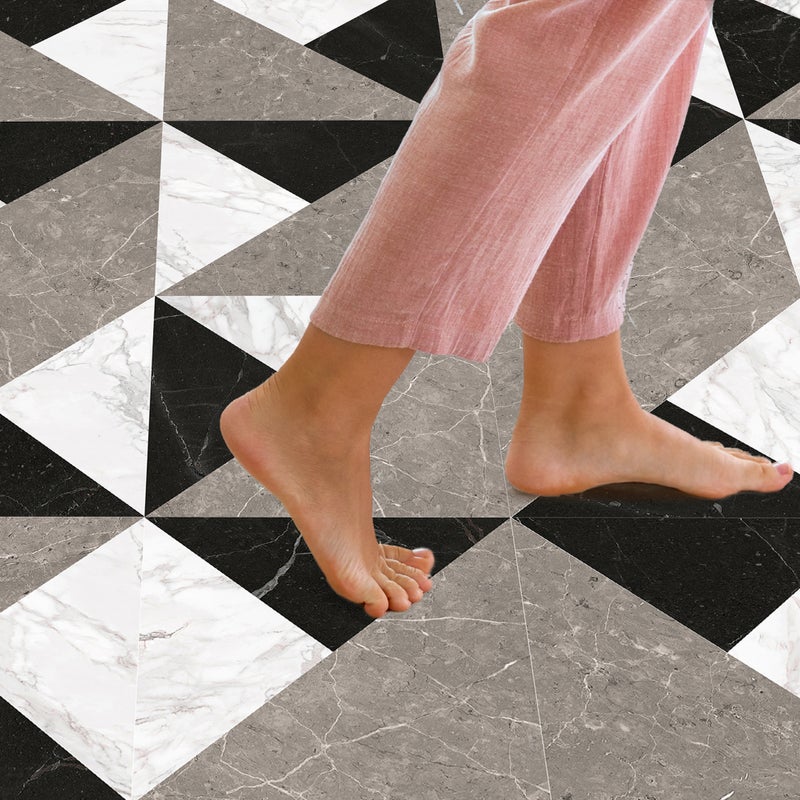 Dywanik winylowy Imperium 160x240 cm - PVC antypoślizgowy, winylowy dywanik do kuchni lub salonu, zmywalny, geometryczny styl