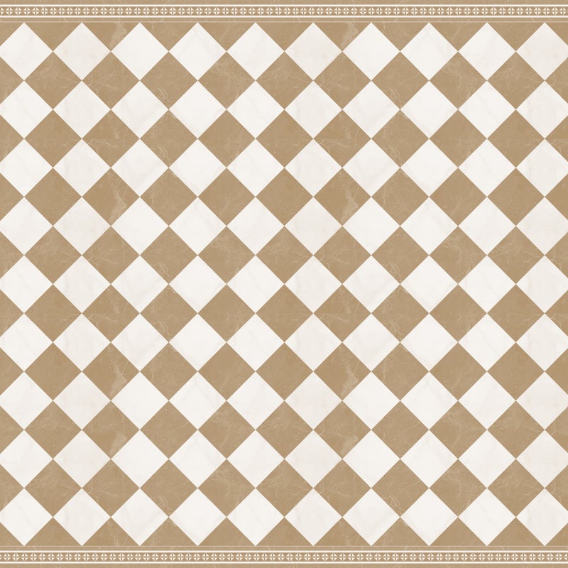 Dywan winylowy Galileo beżowy 160x240 cm - antypoślizgowy dywan PVC do kuchni lub salonu, zmywalny, wodoodporny, styl hydrauliczny