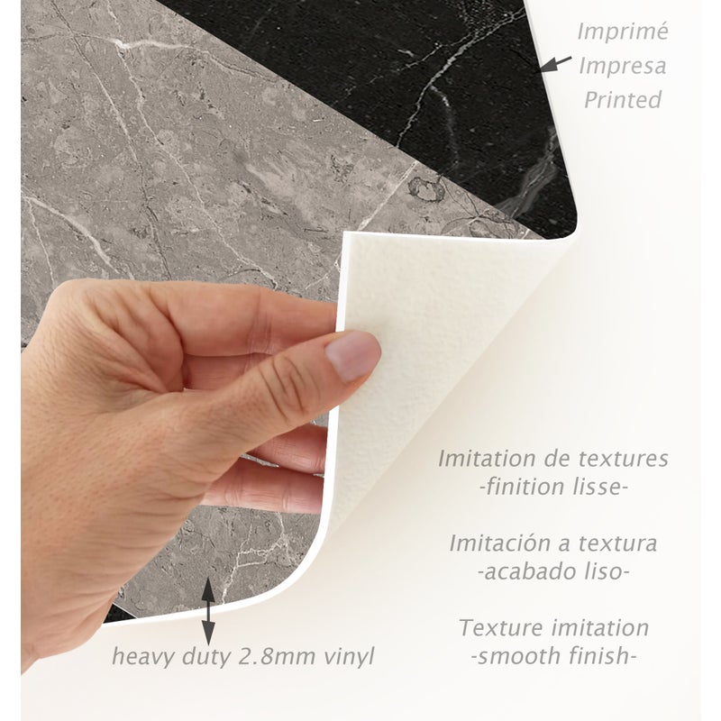 Dywanik winylowy Imperium 100x133 cm - PVC antypoślizgowy, winylowy dywanik do kuchni lub salonu, zmywalny, geometryczny styl