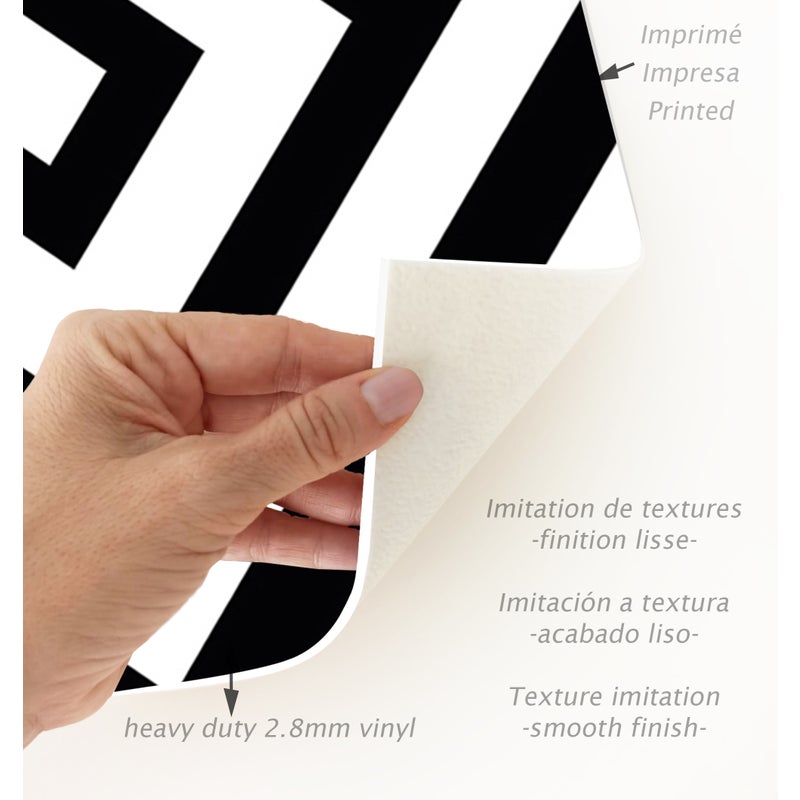 Dywan winylowy Axel 80x300 cm - antypoślizgowy dywan z PVC do kuchni lub salonu, zmywalny, w geometrycznym stylu