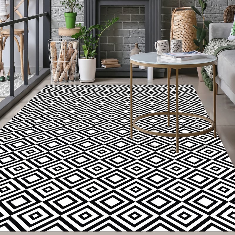 Dywan winylowy Axel 160x240 cm - antypoślizgowy dywan z PVC do kuchni lub salonu, zmywalny, geometryczny styl