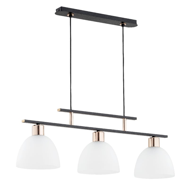 Lampa wisząca Sonata czarno-biała-złota 3xE27x15W nowoczesna wym: 82 x 22 x 85 cm metal Alfa