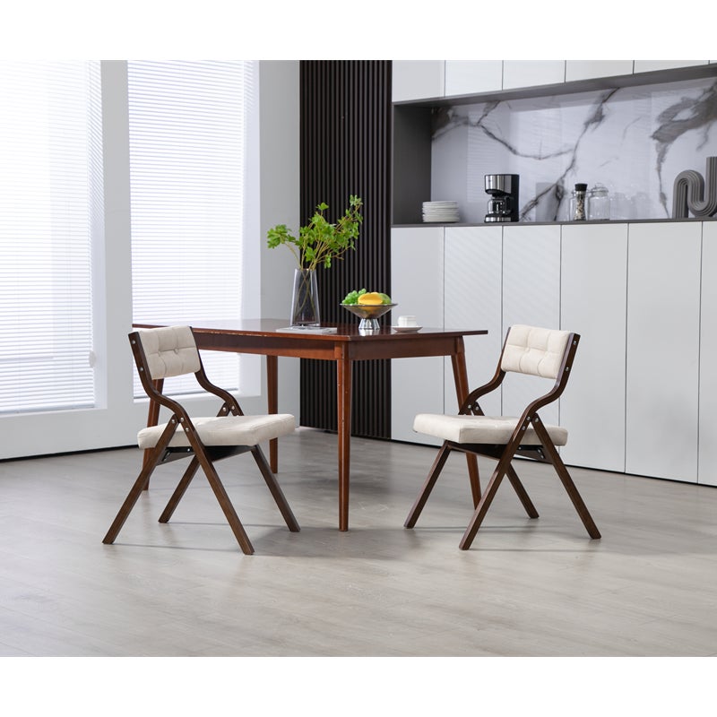 Składane krzesła z wyściełanym siedziskiem, zestaw 2 składanych krzeseł do jadalni z poduszką, przenośne krzesła dla gości, do biura, na wesele