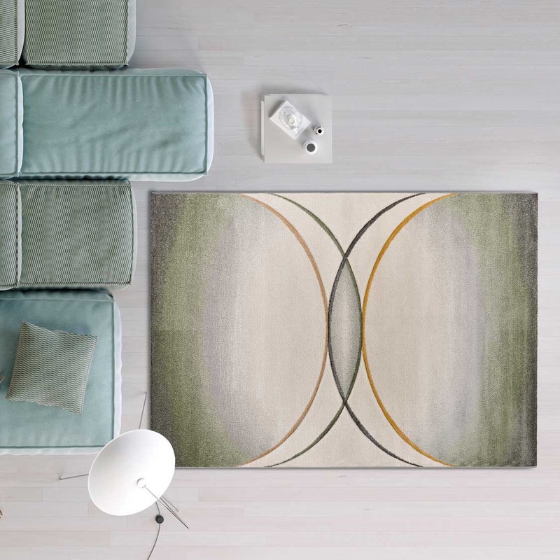 Prostokątny szary dywan do wnętrz 140 x 200 cm LIBET modern - ATTICGO