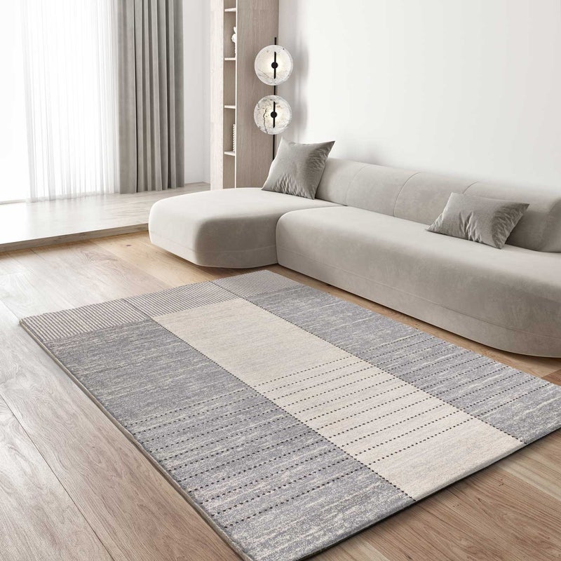 Prostokątny szary dywan do wnętrz 160 x 230 cm CRAFT modern - ATTICGO