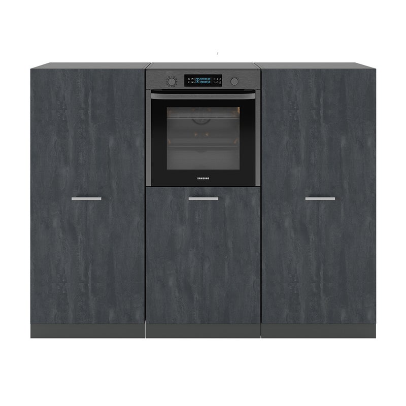 Vicco Blok kuchenny R-Line, Czarny beton/antracyt, 180 cm bez blatu roboczego