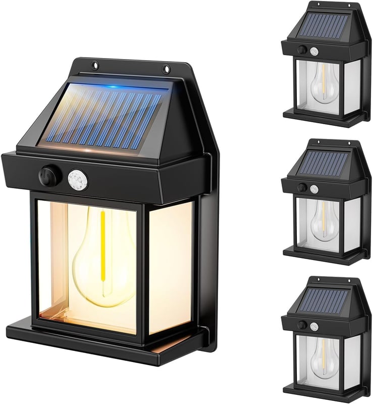 4 solarne lampy ścienne SUNFLARE H17cm