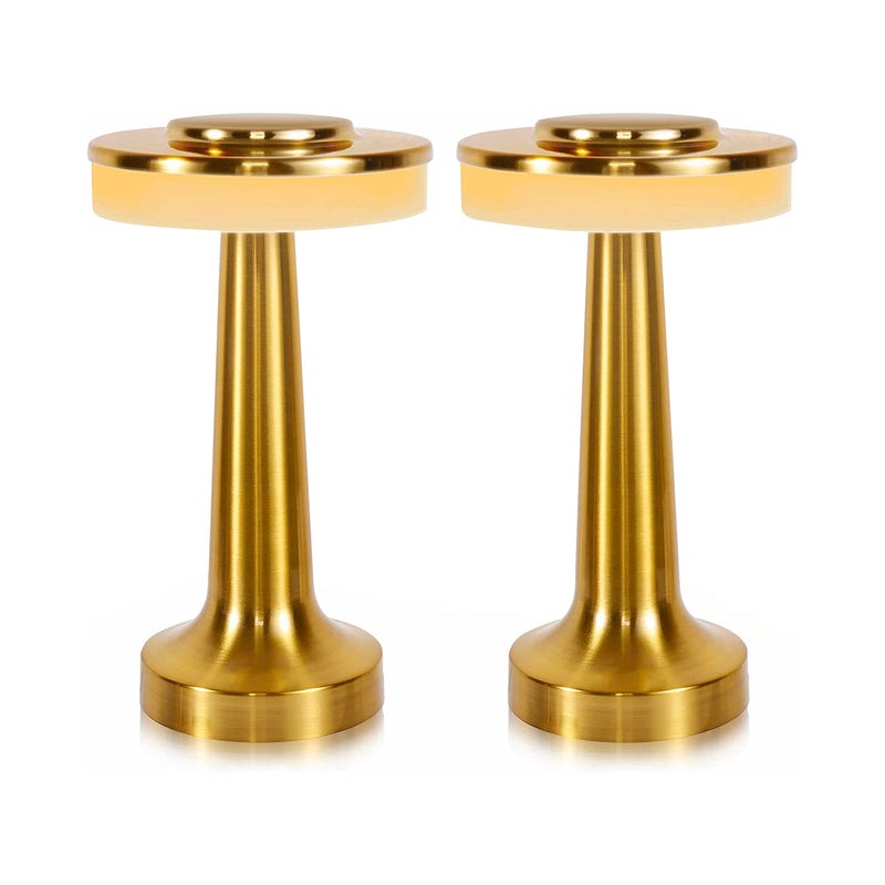 2 złote lampy stołowe CHICGLOW H21cm