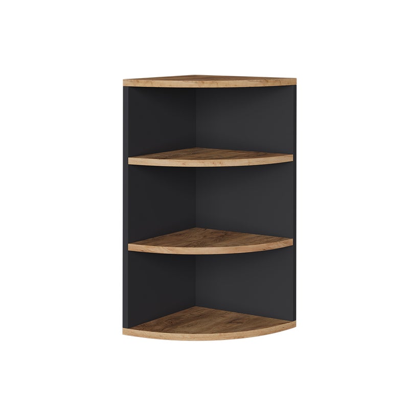 Vicco Półka narożna Ecki, Antracyt/złoty dąb, 30 x 60 cm