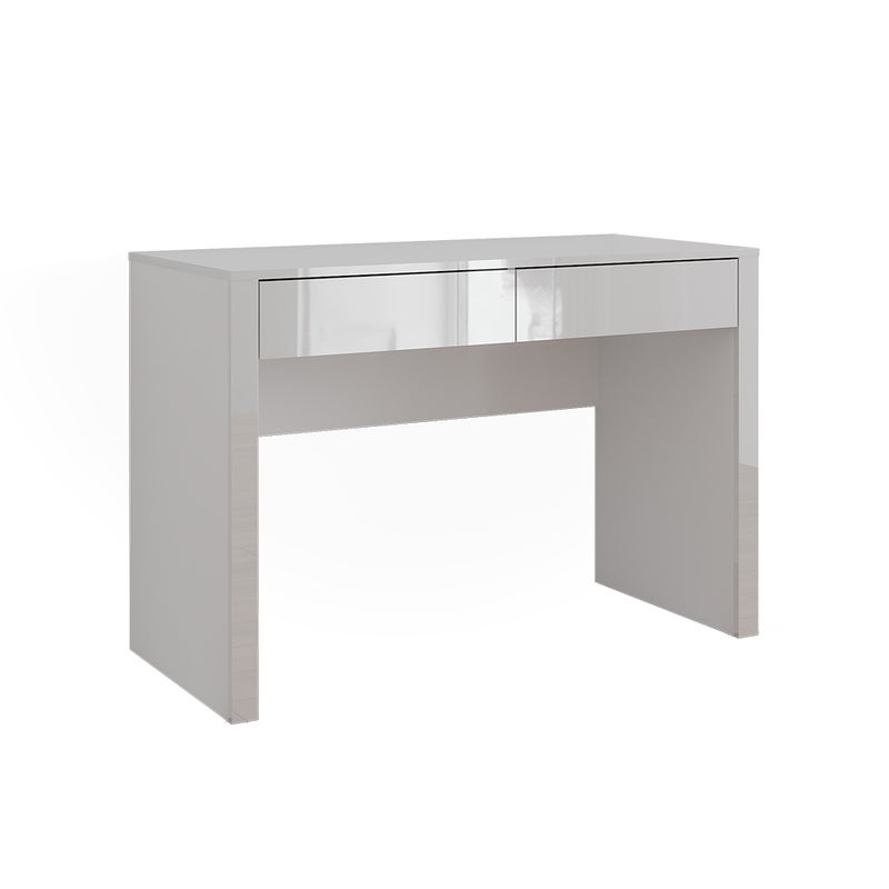 Vicco Biurko Annabelle, Biały wysoki połysk/biały, 110 x 50 cm z 2 szufladami