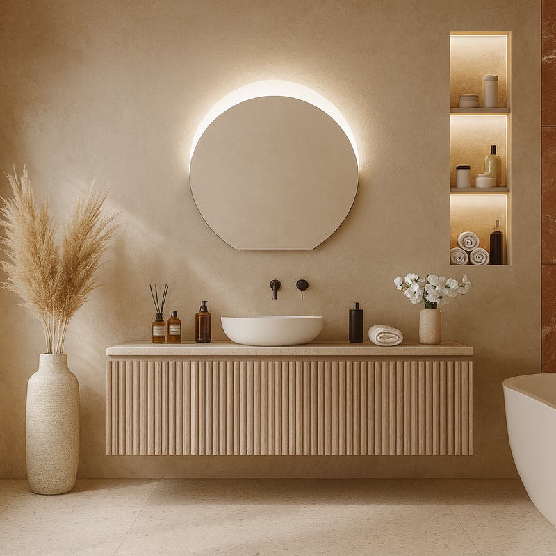 MOON LINE lustro z oświetleniem LED, bez ramy 80cm