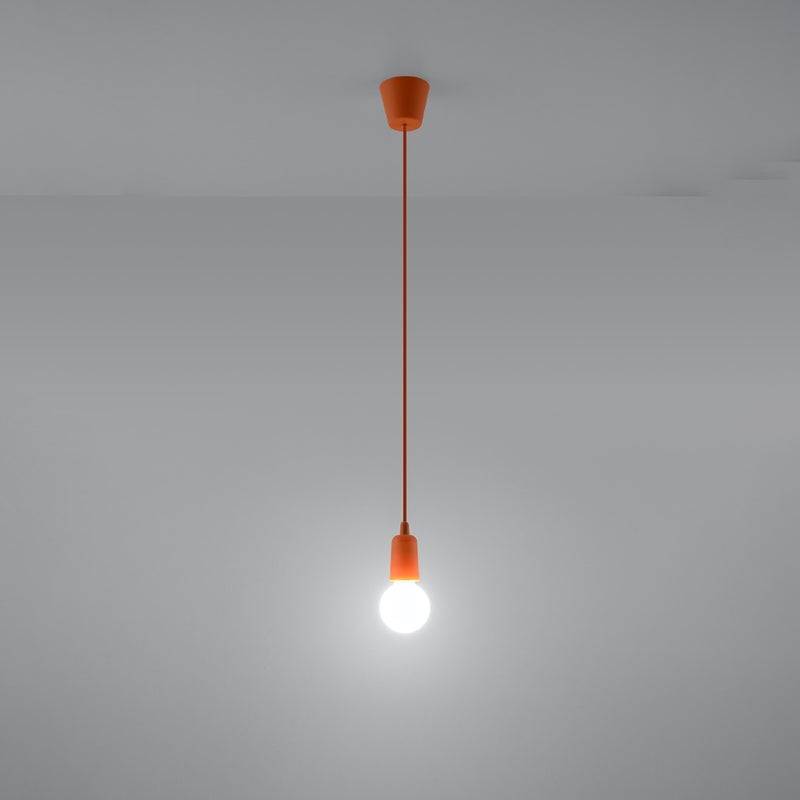 Lampa wisząca ASTIS 1 pomarańczowy LED 3000K - 9x9x90cm Sollux